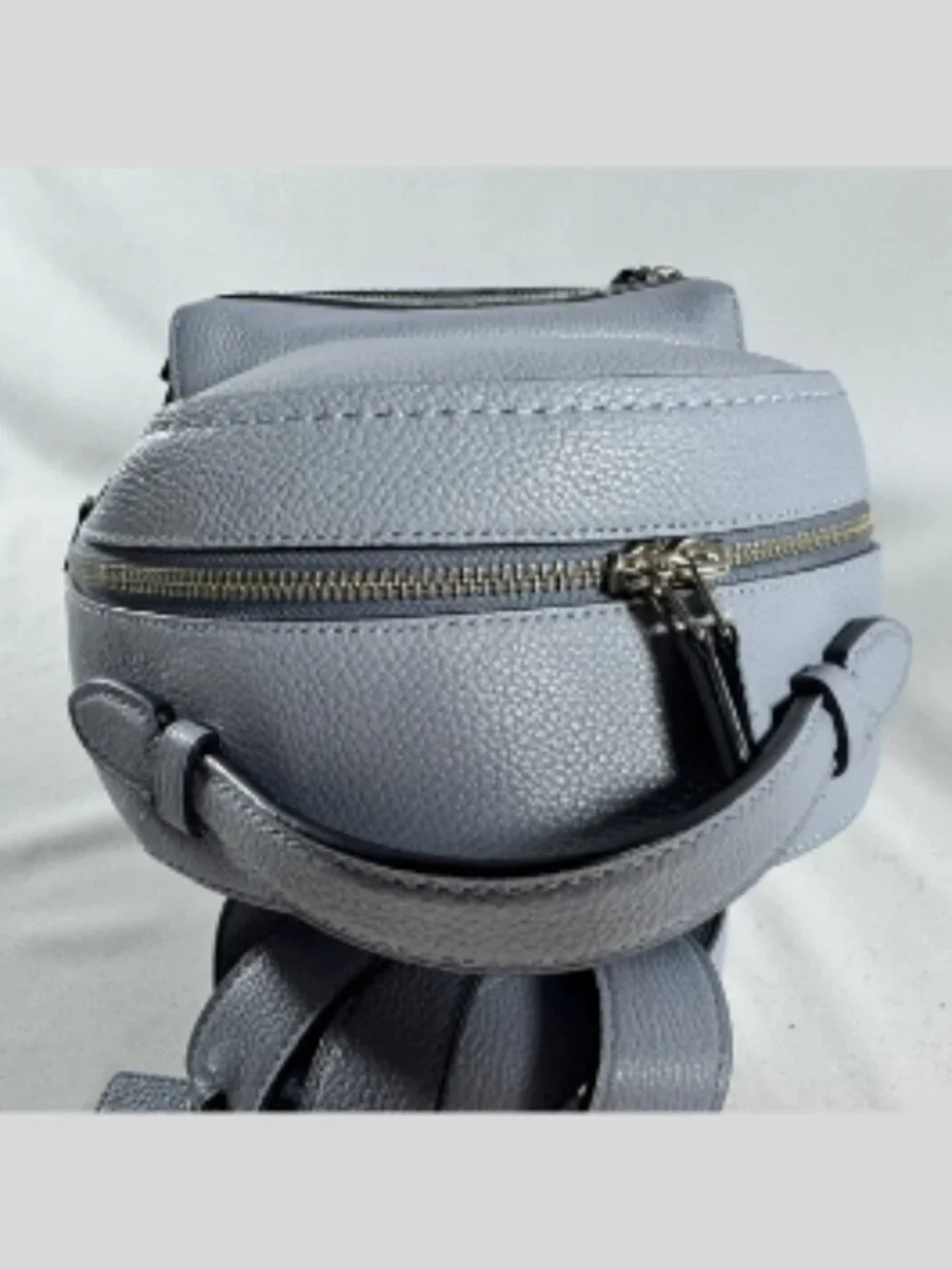 COACH Campus Backpack 23 Pebbled Leather #31032, Blue/Periwinkle (RARE) & SHW